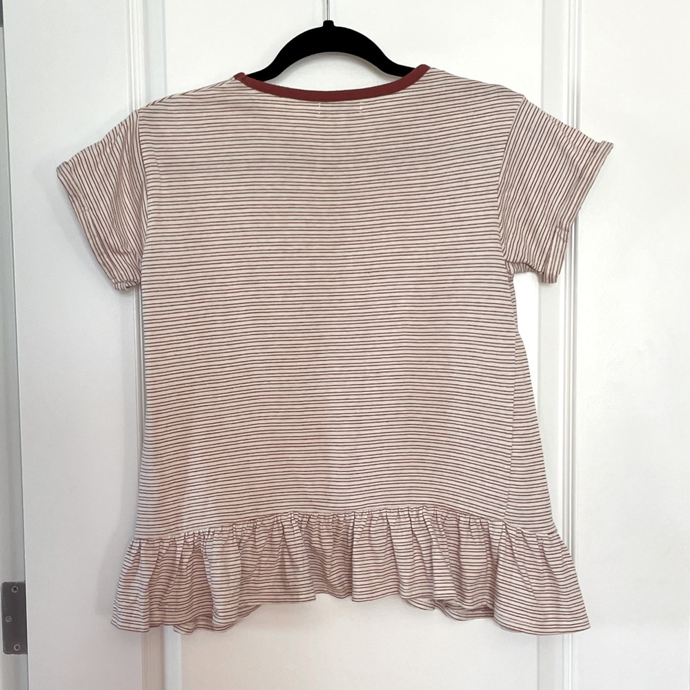 Ten Sixty Sherman Striped Ruffle Tee - Picture 5 of 6